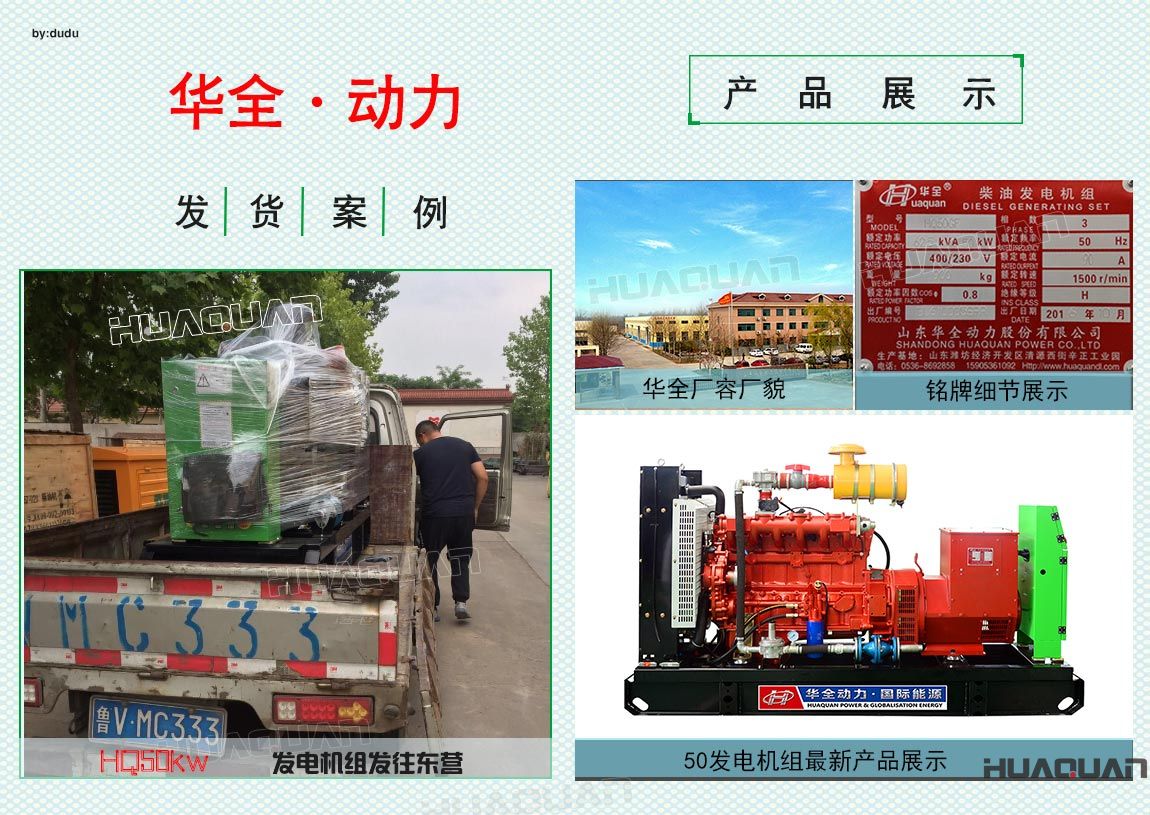 6月16日東營客戶在華全采購的50kw發(fā)電機(jī)組出廠