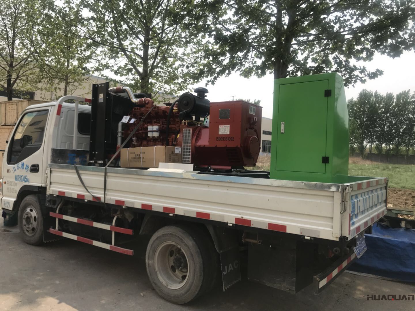 一臺120kw自動化柴油發(fā)電機(jī)組于8月27日成功發(fā)往河北